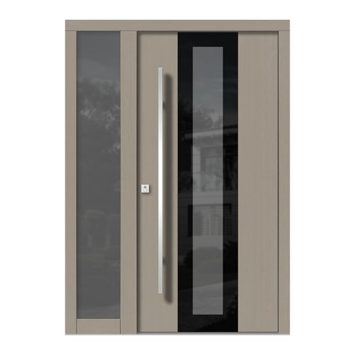 Porte d'entrée - H304+ST - DOORS, d.o.o. - en bois / en verre / battante
