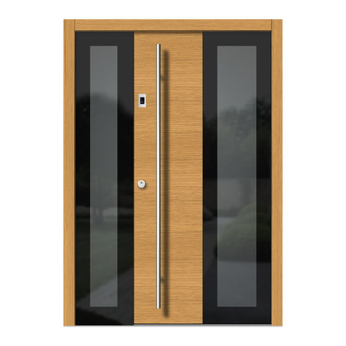 Porte d'entrée - H305+ST - DOORS, d.o.o. - en bois / en verre / battante