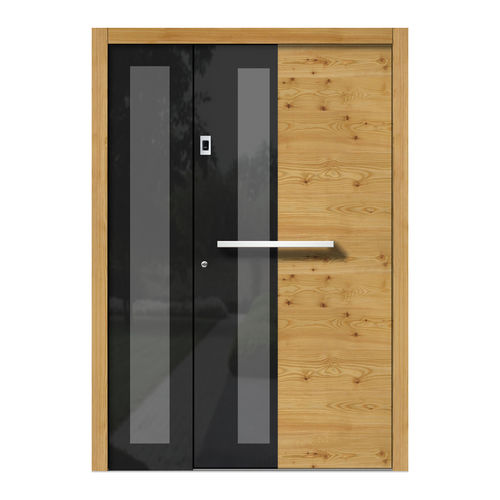 Porte d'entrée - H310+ST - DOORS, d.o.o. - en bois / en verre / battante