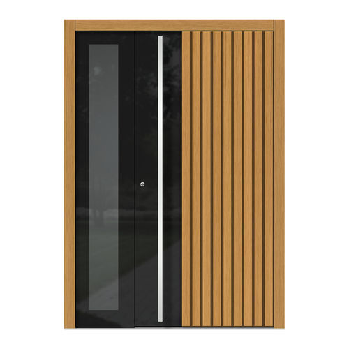 Porte d'entrée - H311+ST - DOORS, d.o.o. - en bois / battante / contemporaine
