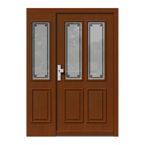 Porte d'entrée - H501+ST - DOORS, d.o.o. - en bois / battante / classique