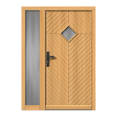 Porte d'entrée - H509+ST - DOORS, d.o.o. - en bois / battante / classique