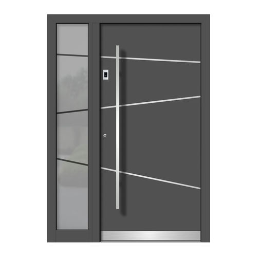 Porte d'entrée - HA106E+ST - DOORS, d.o.o. - en bois / en aluminium / battante