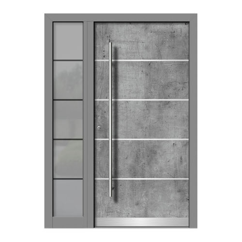 Porte d'entrée - HA107E+ST - DOORS, d.o.o. - en bois / en aluminium / battante