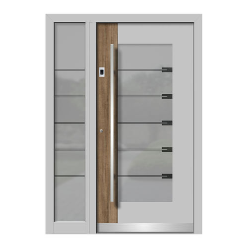Porte d'entrée - HA108+ST - DOORS, d.o.o. - en bois / en aluminium / battante