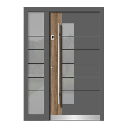 Porte d'entrée - HA111+ST - DOORS, d.o.o. - en bois / en aluminium / battante