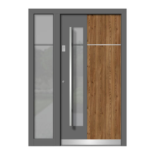 Porte d'entrée - HA116E+ST - DOORS, d.o.o. - en bois / en aluminium / battante