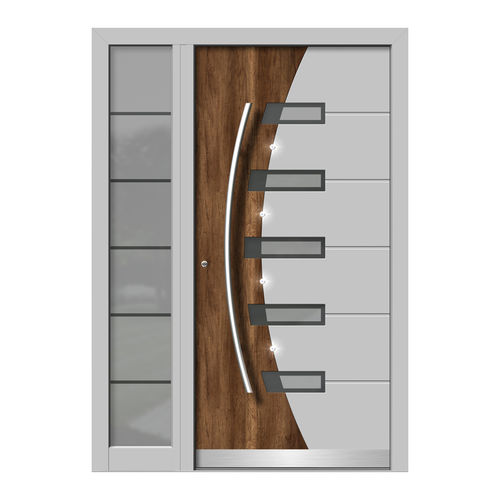 Porte d'entrée - HA137+ST - DOORS, d.o.o. - en bois / en aluminium / battante