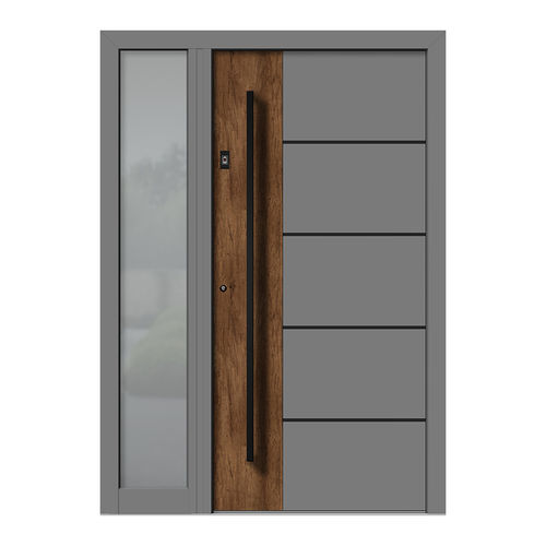 Porte d'entrée - HA191E+ST - DOORS, d.o.o. - en bois / en aluminium / battante