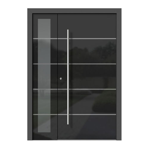 Porte d'entrée - HA302+ST - DOORS, d.o.o. - en bois / en aluminium / en verre