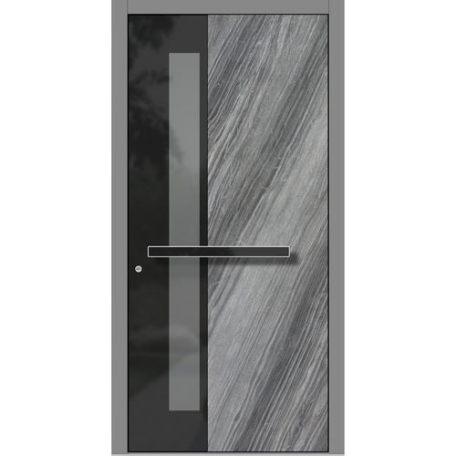 Porte d'entrée - HS954_G04 - DOORS, d.o.o. - en acier / en pierre / battante