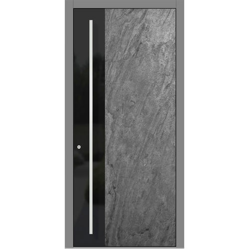 Porte d'entrée - HS952_G03 - DOORS, d.o.o. - en acier / en pierre / en verre