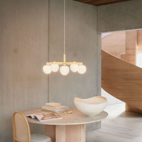 Lustre contemporain - Chandelier 120 III - LYFA - en aluminium anodisé / en verre / 3 ampoules