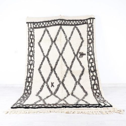 Tapis vintage - 64-1-3-2-5-6-15-5-2-1 - MUSMUS RUGS - à motif géométrique / rectangulaire / tissé main
