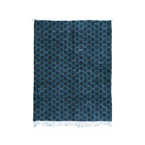 Tapis contemporain - Turquoise - MUSMUS RUGS - à motif géométrique / rectangulaire / tissé main