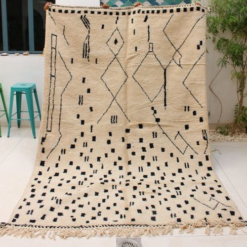 Tapis contemporain - authentic beni ourain - MUSMUS RUGS - à motif géométrique / en laine / rectangulaire