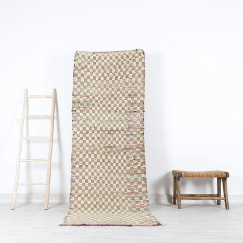 Tapis vintage - 64-1-3-2-5-6-4 - MUSMUS RUGS - à carreaux / en laine / rectangulaire