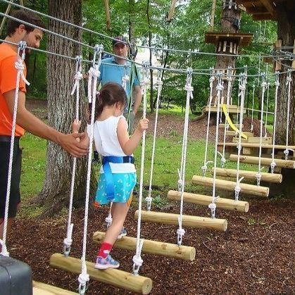 Pont pour aire de jeux en corde - LOW  - SPI Global Play - en bois