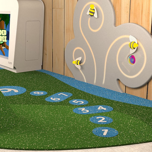 Panneau ludique avec écran tactile - BEE SWIRL  - Play 9 Studios - en contreplaqué / en Solid Surface / numérique