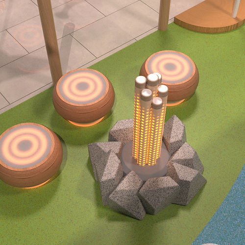 Rocher d'escalade pour aire de jeux - CAMPFIRE XYLOPHONE  - Play 9 Studios - d'extérieur