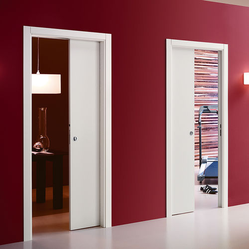 Porte d'intérieur - Unilatéral - ECLISSE France - en bois / en verre / à galandage