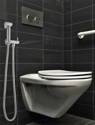 Douchette pour toilette - 54515 - Grandsire Paris - ronde / en laiton chromé / en inox