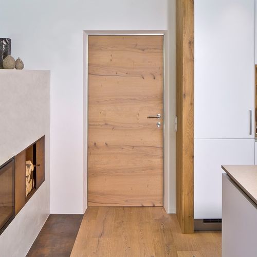 Porte d'intérieur - DHER - en bois / en métal / battante