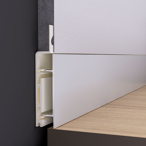 Profilé de fixation en PVC - Z - DHER - pour plinthe