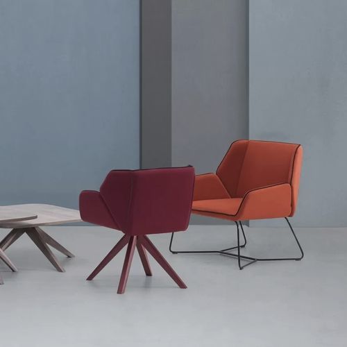 Chaise contemporaine - NIRA - TM Leader Contract - d'intérieur / en tissu / bois