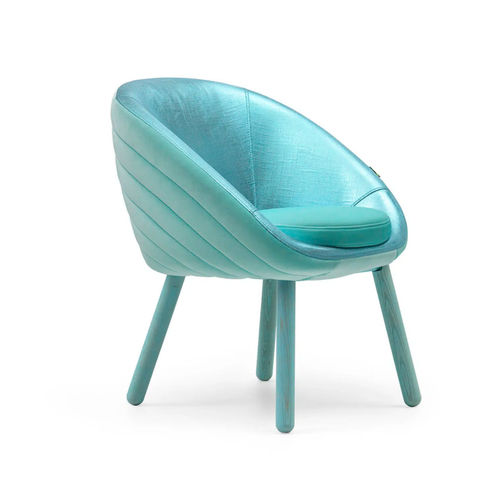 Fauteuil contemporain - RIPPLE - TM Leader Contract - en tissu / en métal / bleu