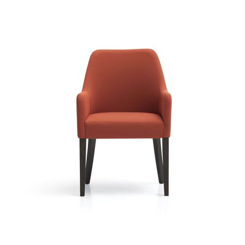 Fauteuil contemporain - RODES - TM Leader Contract - en tissu / en bois / rouge