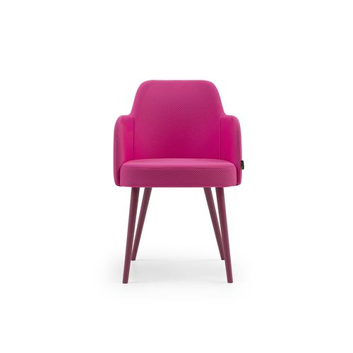 Fauteuil contemporain - TULIP - TM Leader Contract - en tissu / en bois / rose