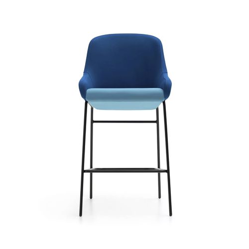Tabouret contemporain - ASTON - TM Leader Contract - en tissu / avec piètement en métal / avec repose-pieds