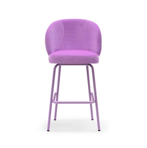 Tabouret contemporain - CORA - TM Leader Contract - en tissu / avec piètement en métal / avec repose-pieds
