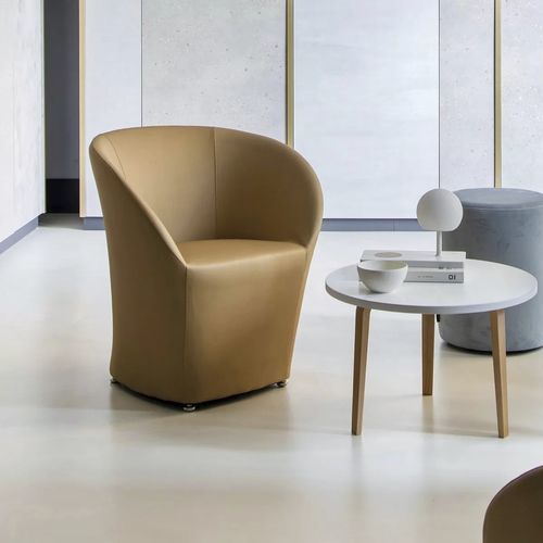 Fauteuil contemporain - CLEO - TM Leader Contract - en cuir / en tissu / en polyuréthane