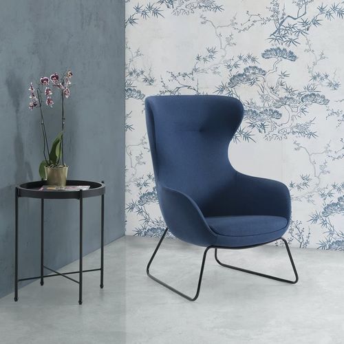 Fauteuil contemporain - LUBNA - TM Leader Contract - en polyuréthane / en métal / bleu
