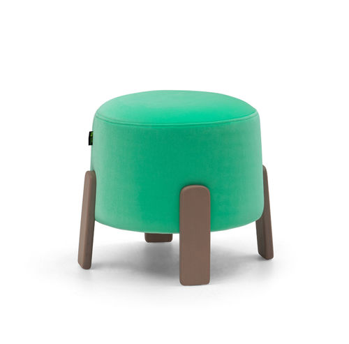 Pouf contemporain - ASTER - TM Leader Contract - en bois / en tissu / rond