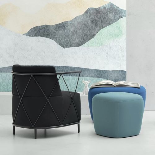 Pouf contemporain - CABIR - TM Leader Contract - en polyuréthane / carré / rectangulaire