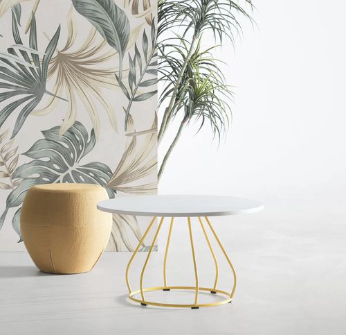 Pouf contemporain - CIRUELA - TM Leader Contract - en polyuréthane / en tissu / rond