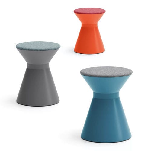 Tabouret contemporain - NUN - TM Leader Contract - en tissu / en bois massif / en MDF