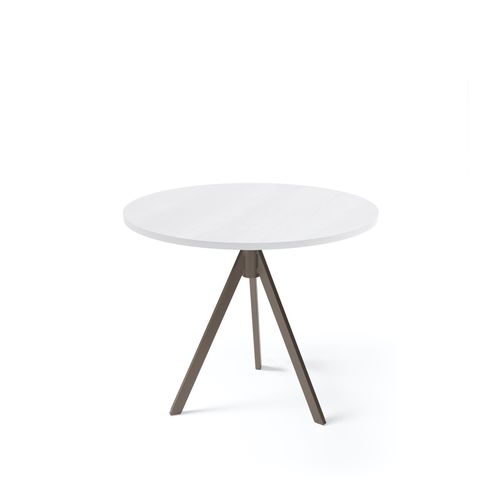Table contemporaine - DIEL - TM Leader Contract - en mélaminé / avec piètement en métal / avec piètement en bois massif
