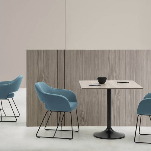 Table basse contemporaine - MIN - TM Leader Contract - en tôle / avec piètement en métal / ronde