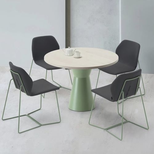 Table basse contemporaine - NUN - TM Leader Contract - en MDF / en bois massif / avec piètement en métal