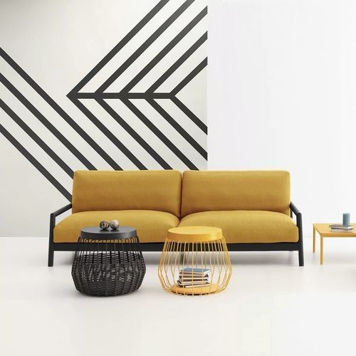 Table d'appoint contemporaine - BOWL - TM Leader Contract - en corde / en caoutchouc / en bois