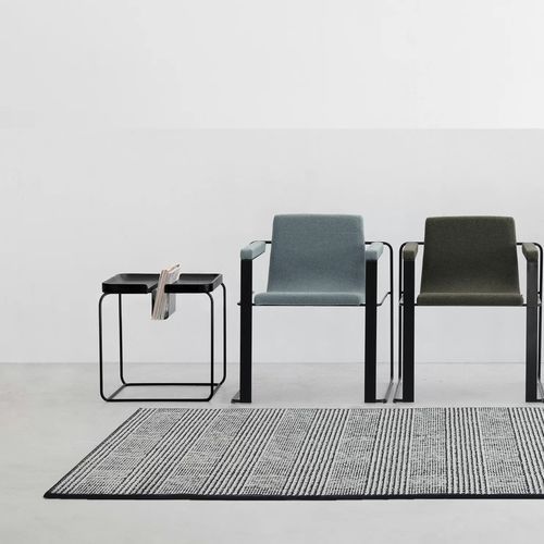 Table d'appoint contemporaine - HERMES - TM Leader Contract - en métal / en bois massif / avec piètement en métal
