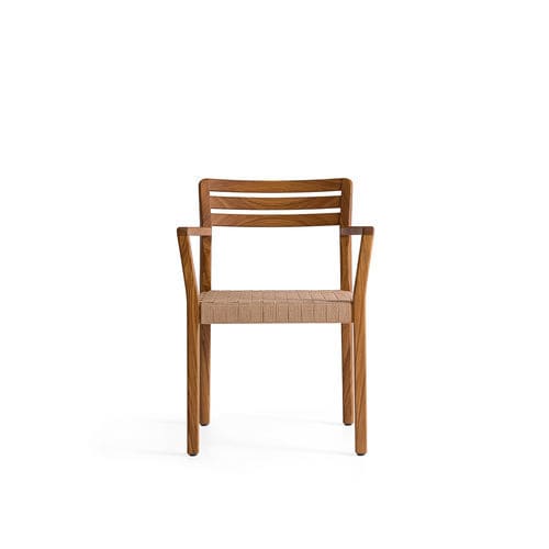 Chaise d'extérieur - MAURO - TM Leader Contract - contemporaine / en iroko / avec piètement en iroko