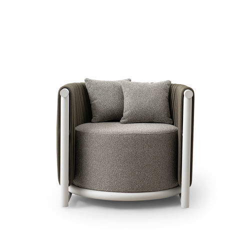 Fauteuil contemporain - PLEC - TM Leader Contract - en tissu / en aluminium laqué / tapissé
