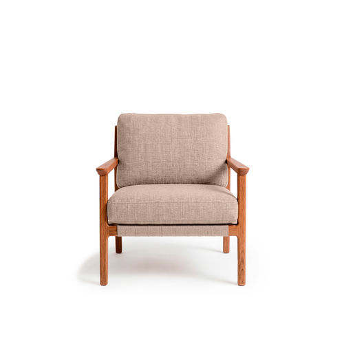 Fauteuil contemporain - ELVA - TM Leader Contract - en tissu / en bois / tapissé