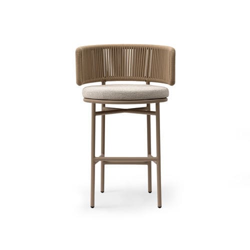 Tabouret de bar d'extérieur - EMBER - TM Leader Contract - contemporain / en tissu / avec piètement en aluminium
