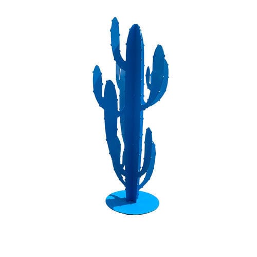 Sculpture en acier corten - Cactus - FBC-TONTON GLOUTON - d'extérieur / au sol / bleue
